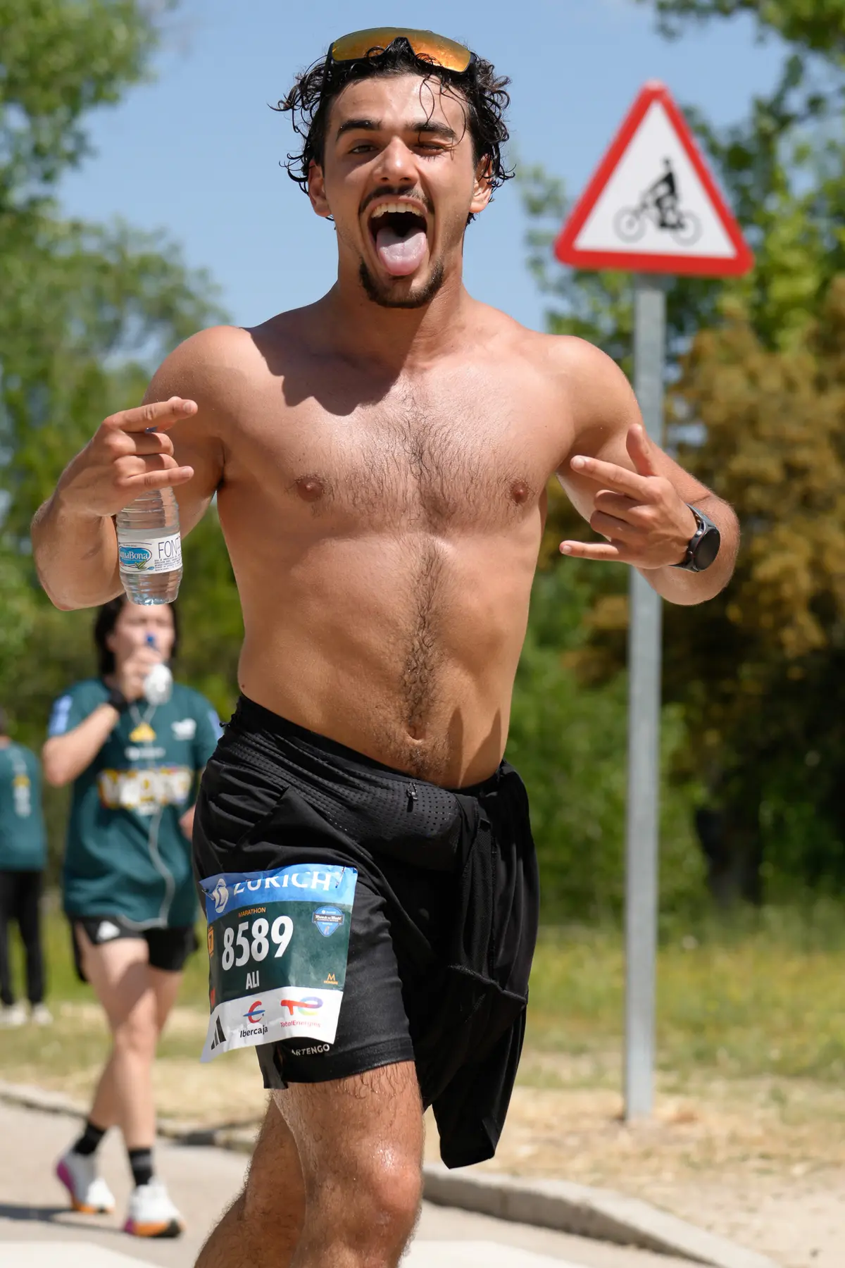 Atleta durante una prueba de running